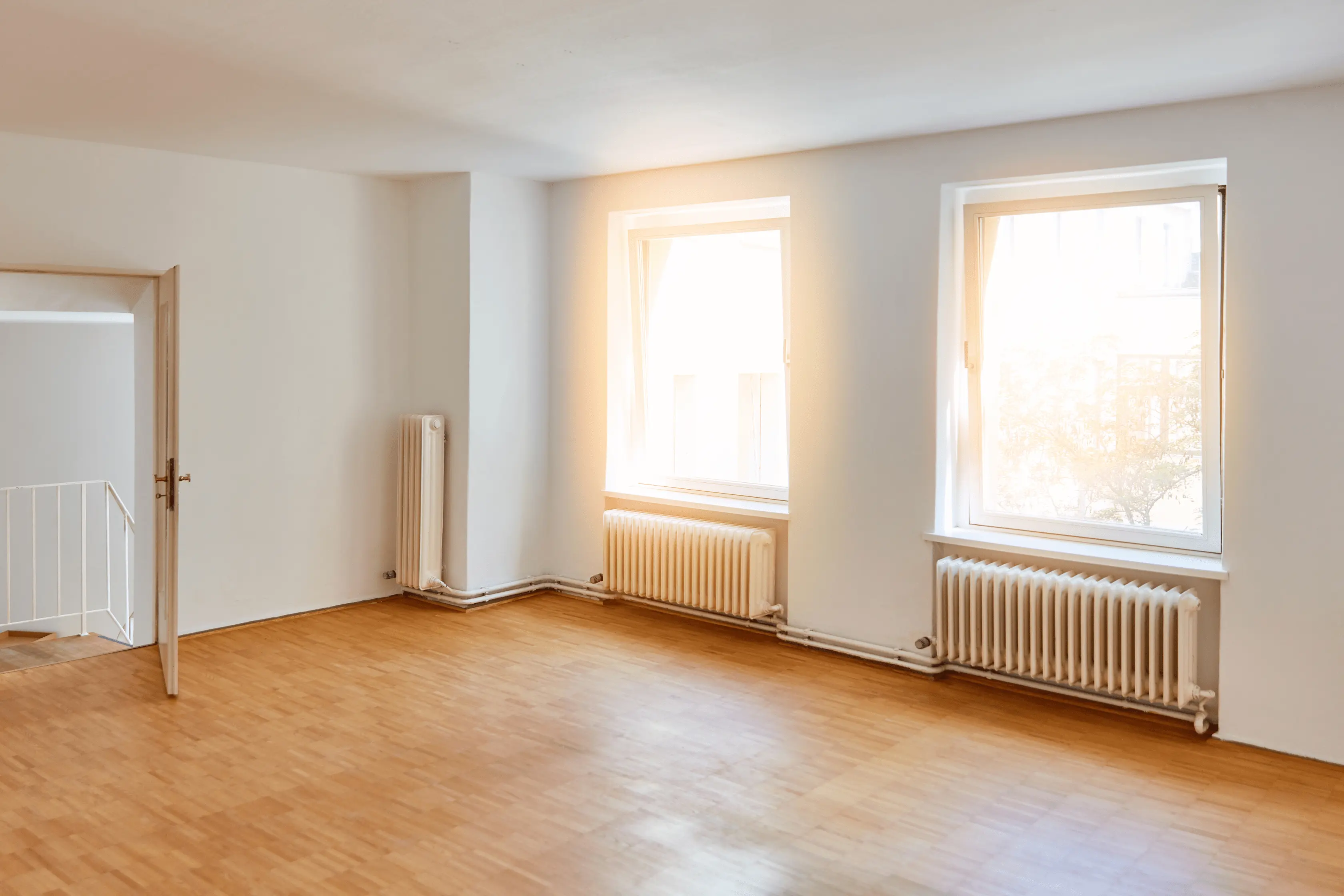 Classic Styled Radiators Fitted Into A Open Room